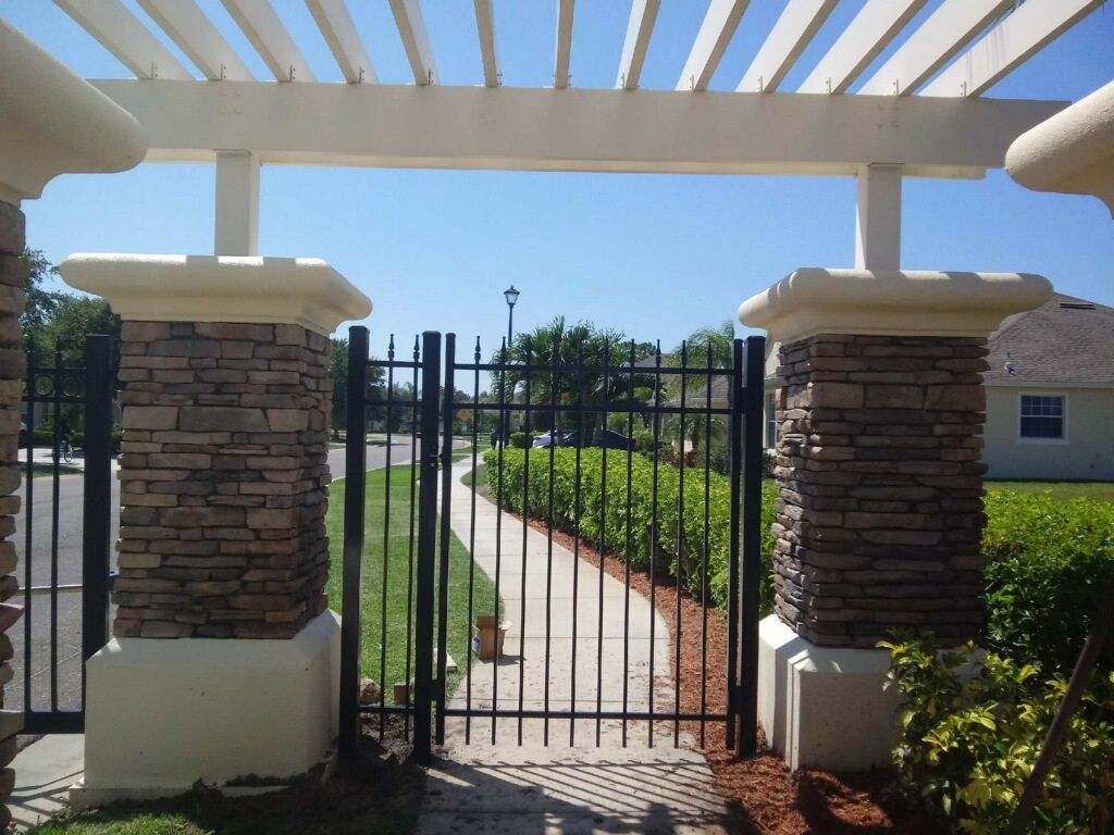 Decorative gate installation from Carrie's Fence gallery